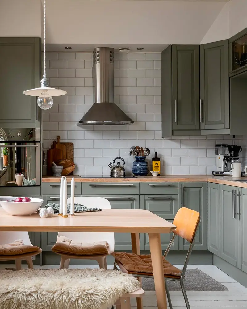 deco cuisine scandinave vert
