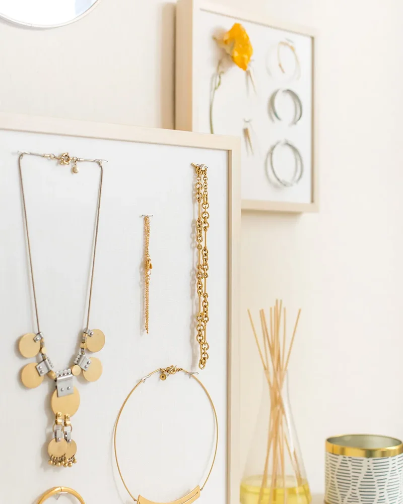 rangement mural bijoux diy bois