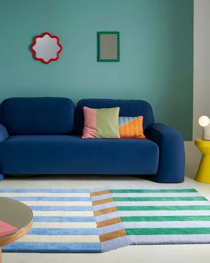 tapis laine raye
