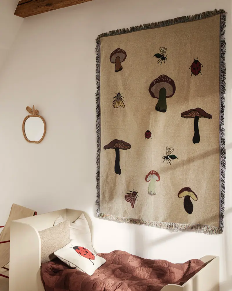 tapis mural champignon