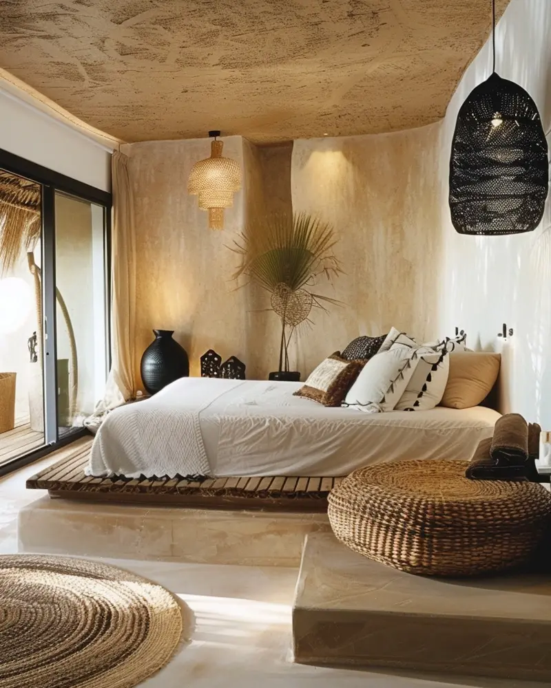 deco chambre rotin