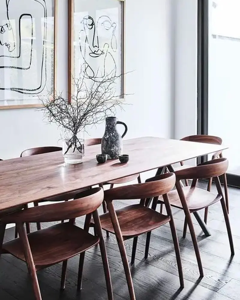 deco salle a manger scandinave vintage