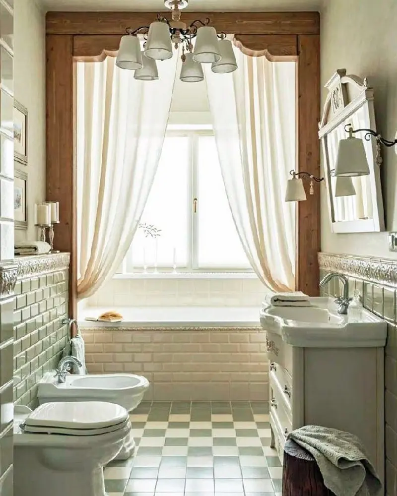 deco salle de bain campagne chic
