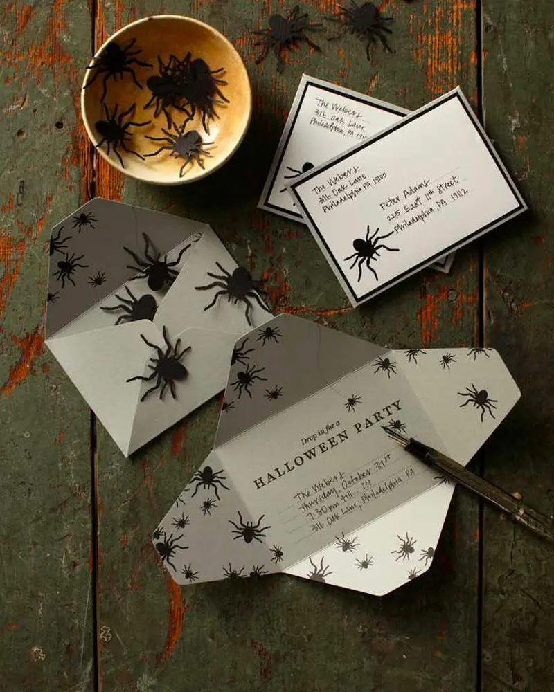 invitation araignée halloween a imprimer printable