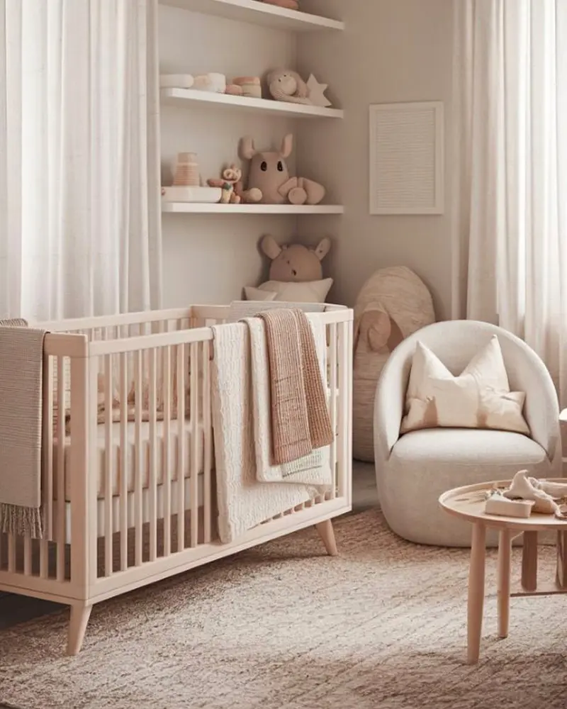 deco chambre bebe beige minimaliste
