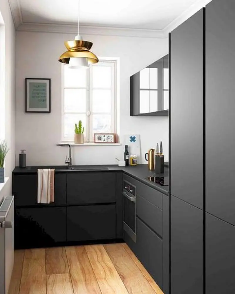 deco cuisine chic noir dore
