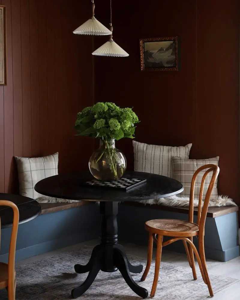 deco salle a manger chic bordeaux