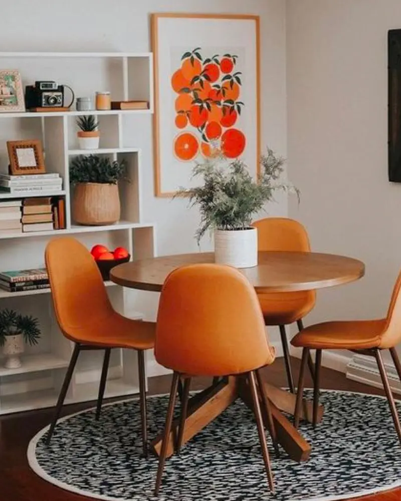 deco salle a manger orange