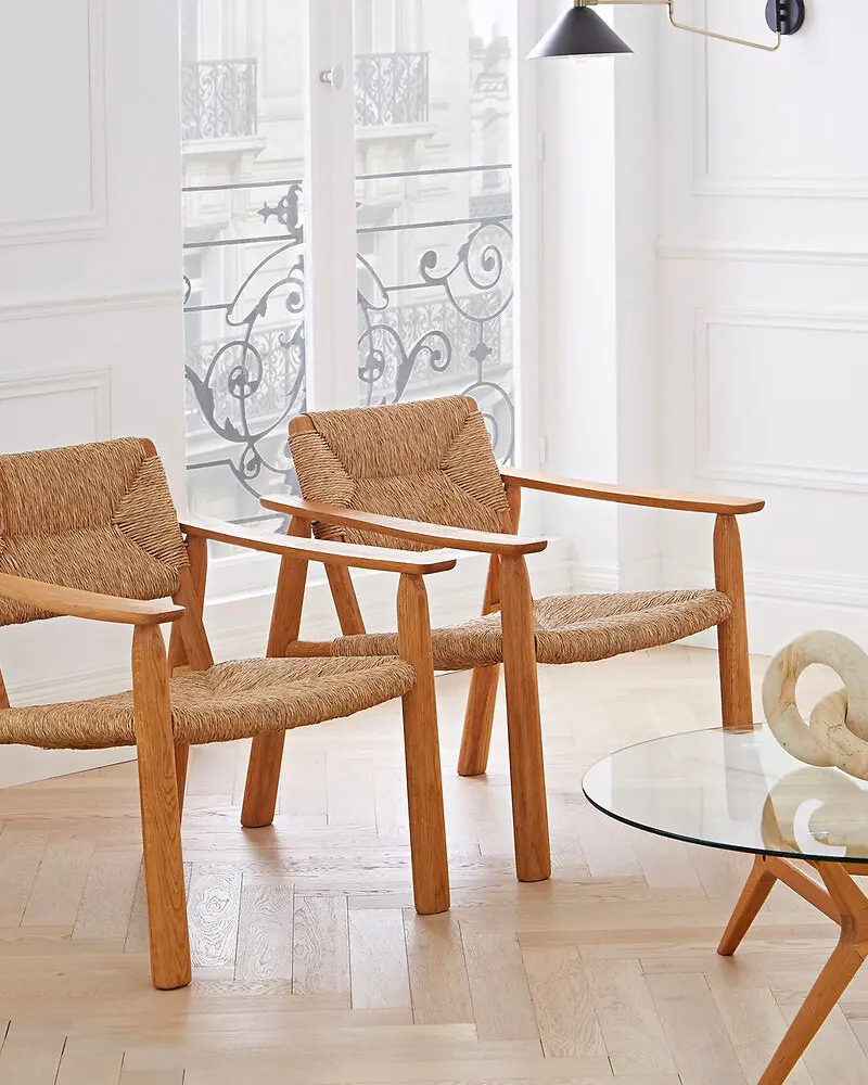 fauteuil bois corde
