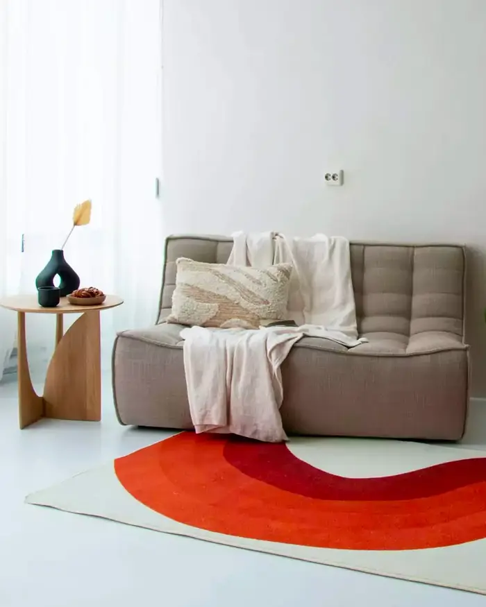 tapis laine rouge