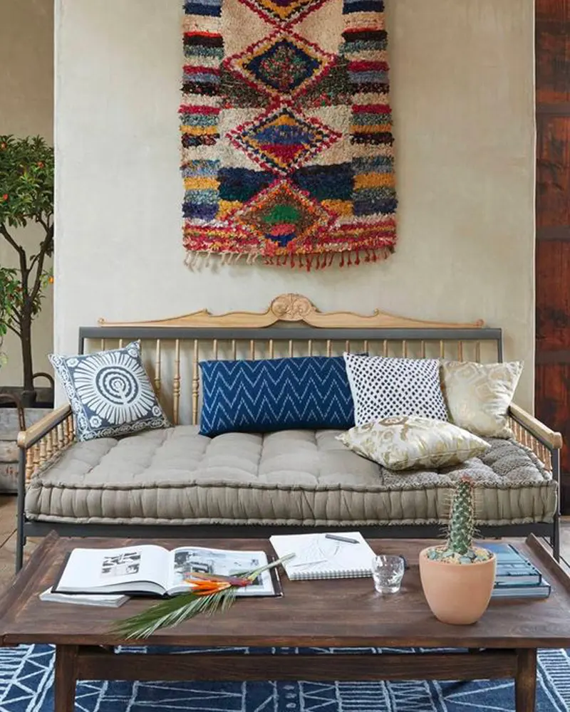tapis mural deco salon ethnique