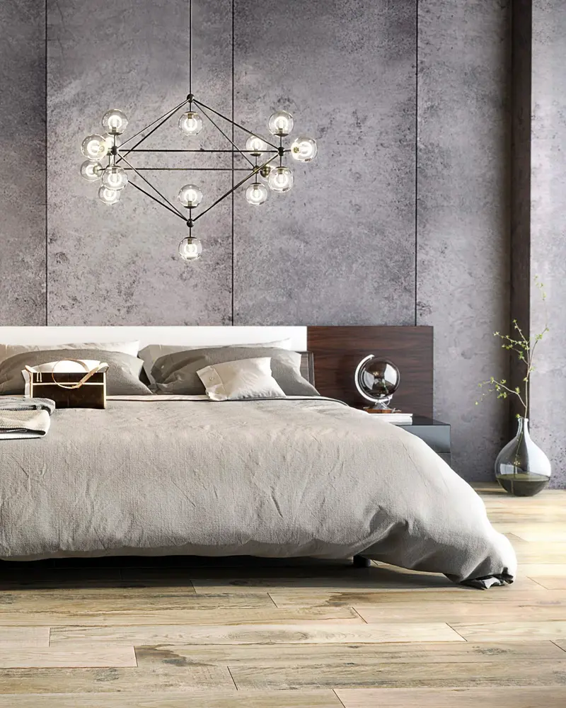 deco chambre moderne papier peint beton