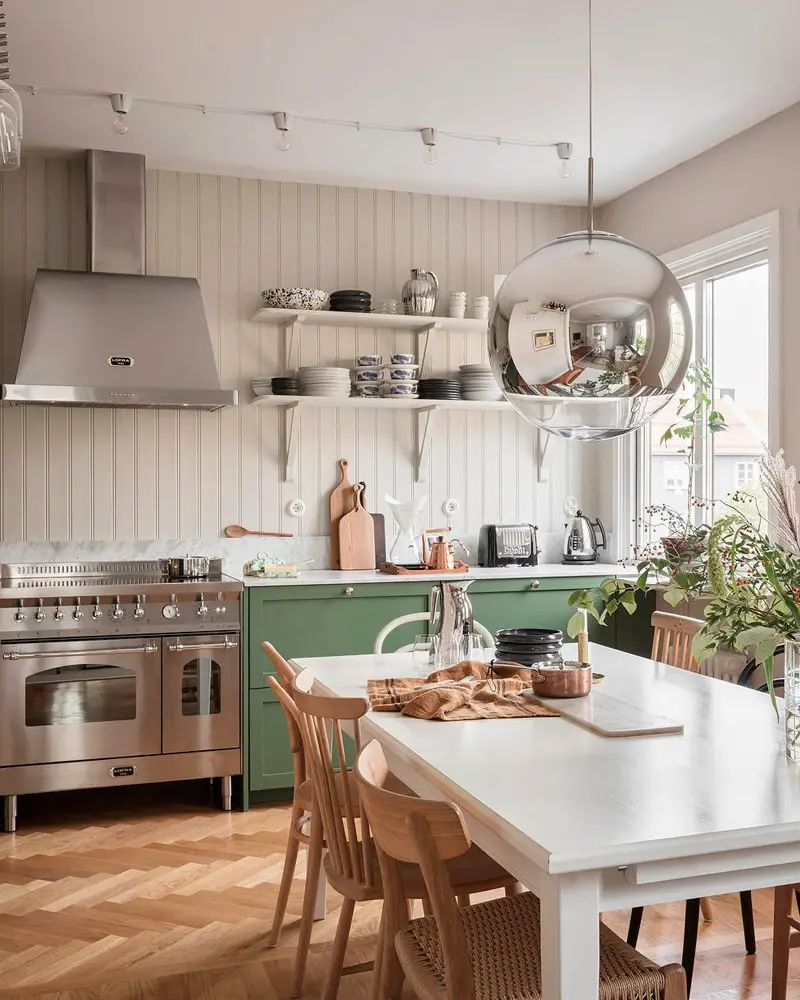 deco cuisine scandinave vert