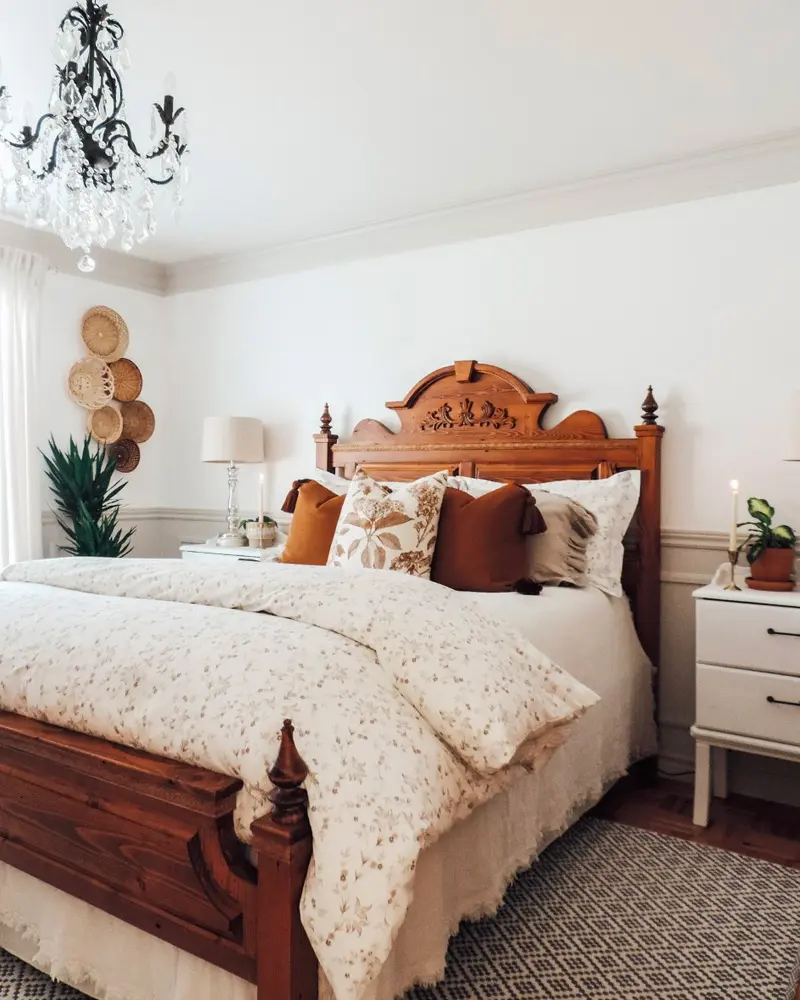lit chine deco chambre campagne