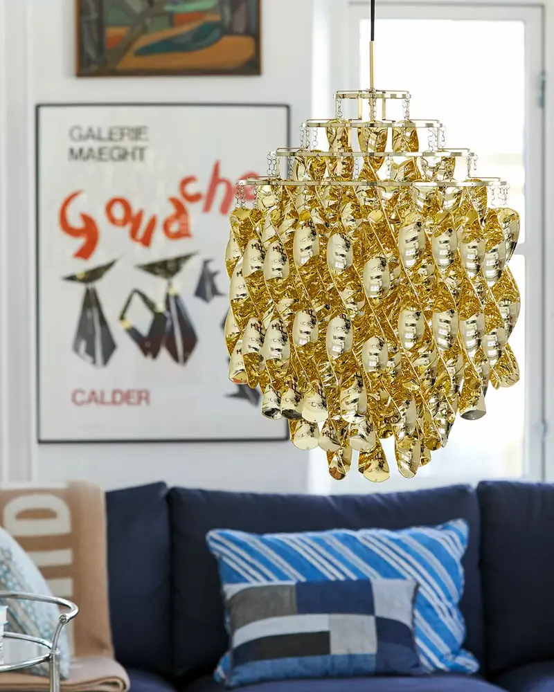 suspension chic doree
