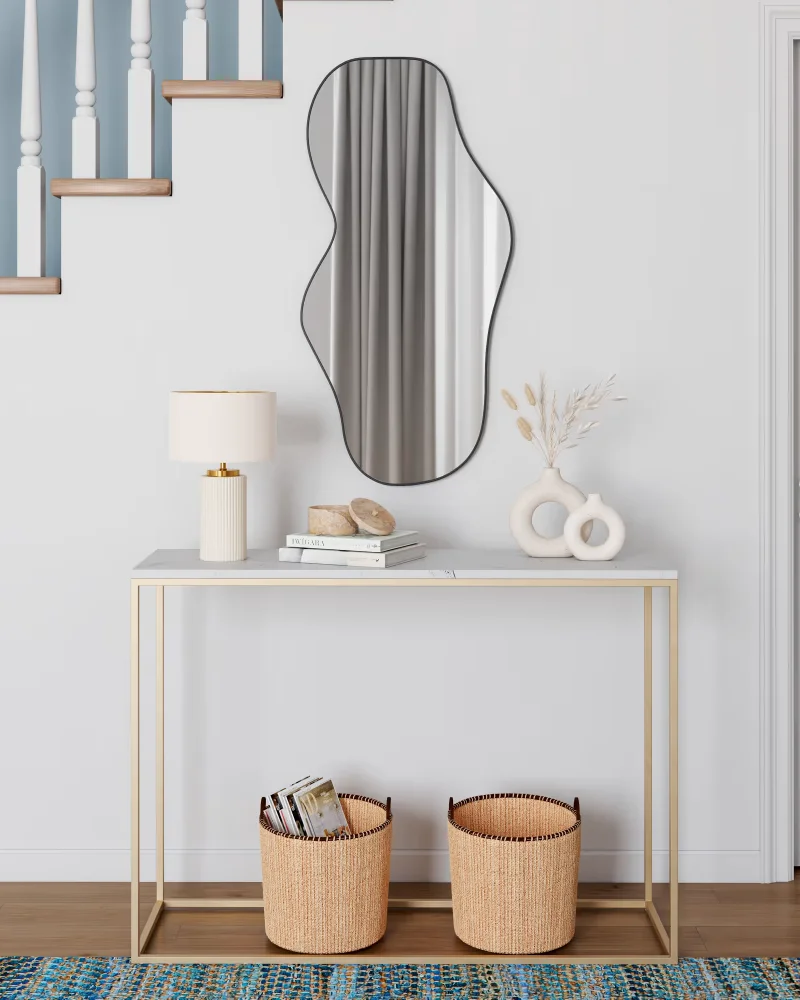 Console marbre blanc et laiton Maisons du Monde