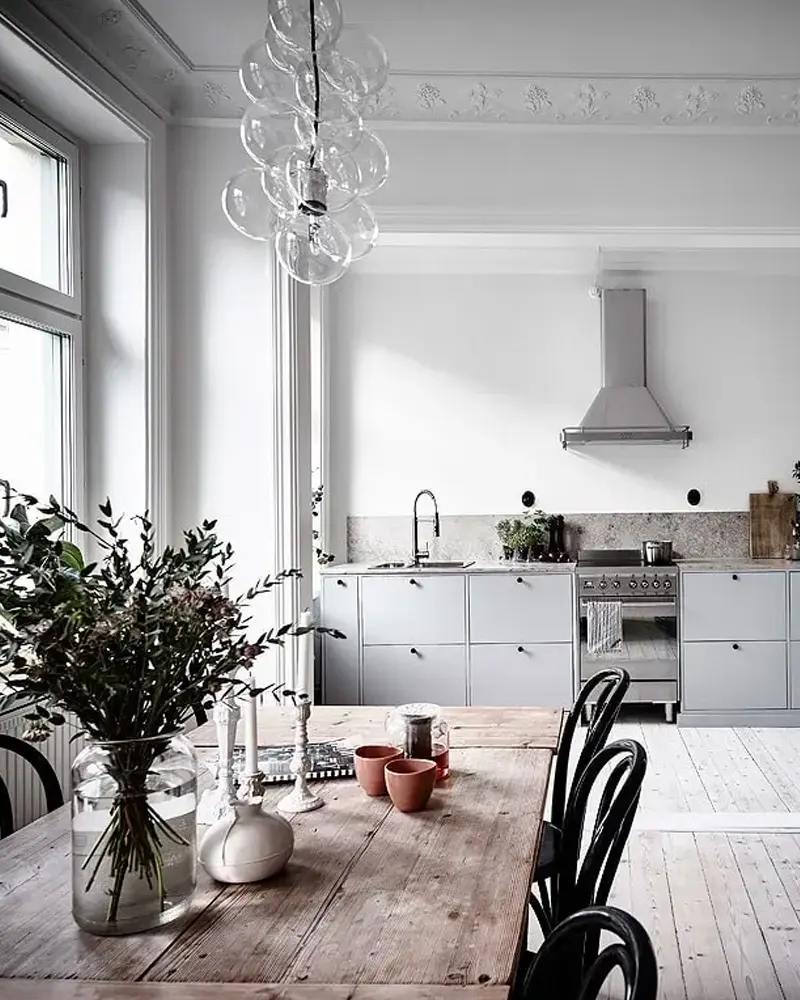 deco appartement chic nature salle a manger