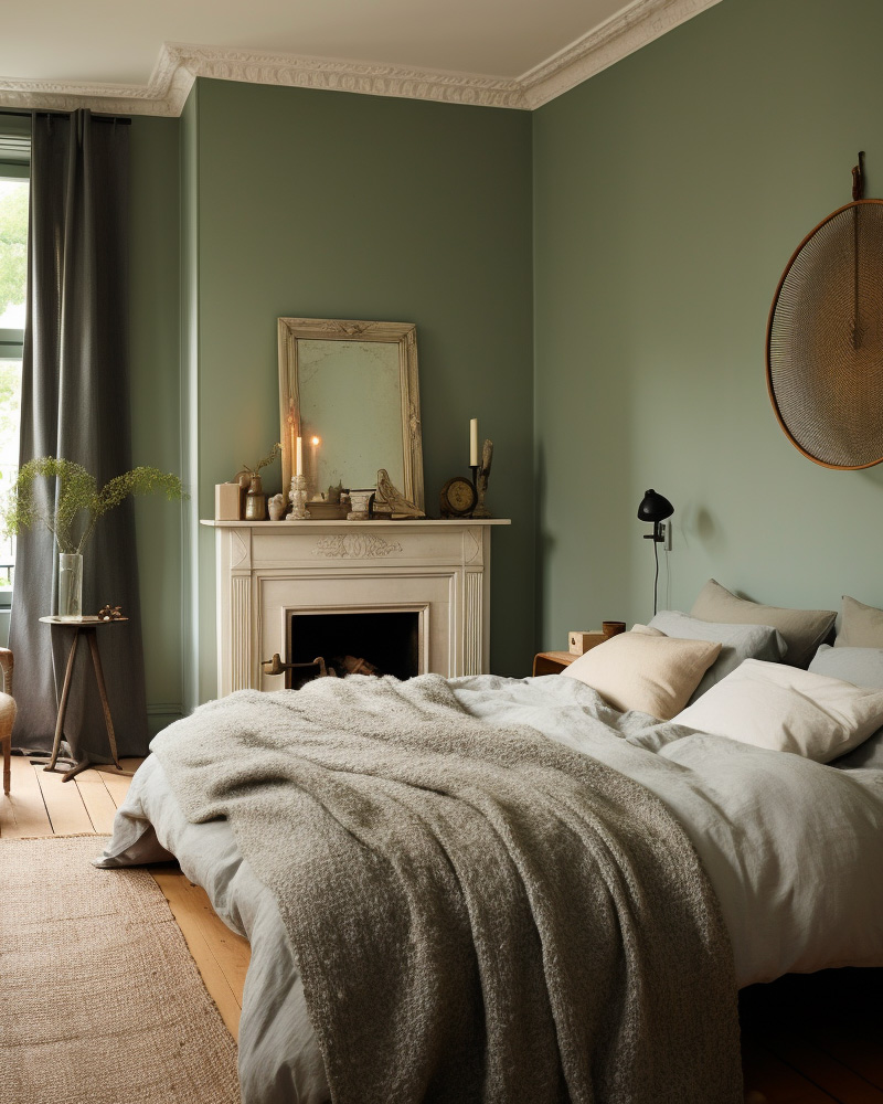 deco chambre vert sauge