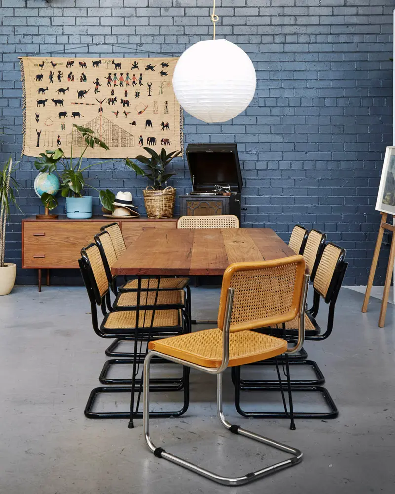 deco salle a manger chaise cannage