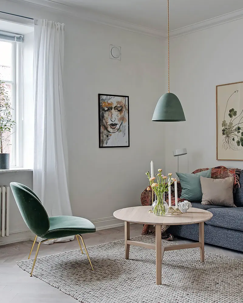 deco salon vert