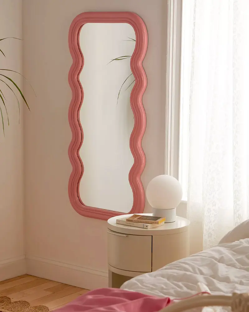 miroir ondule deco chambre