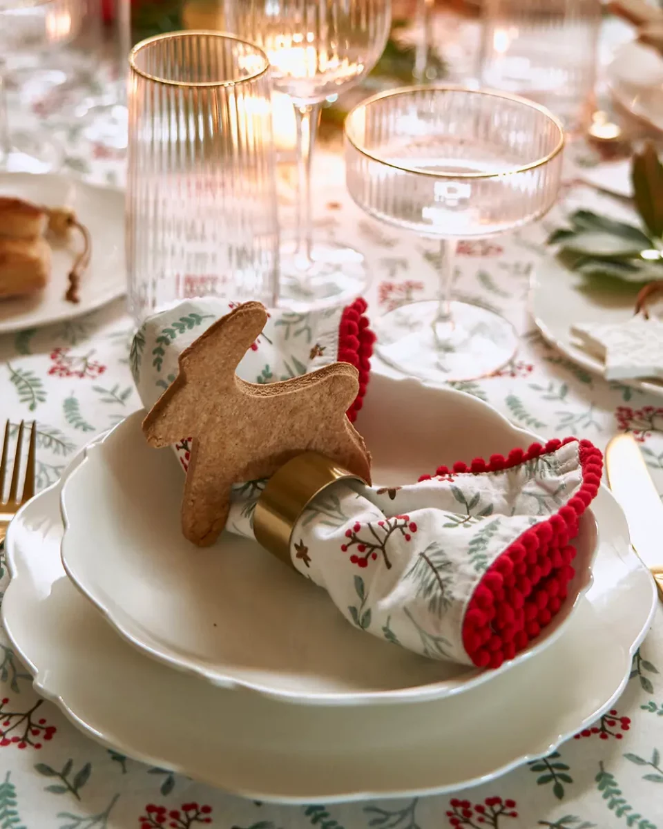 serviette noel tissu