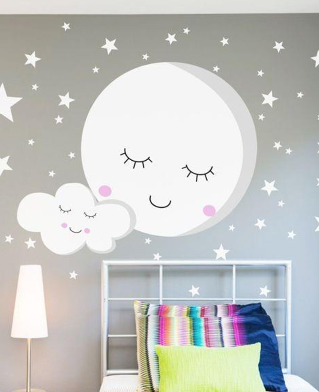 sticker lune enfant