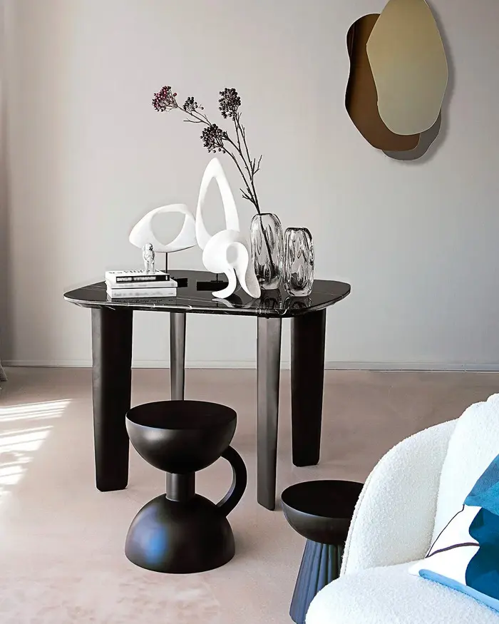 table marbre noir