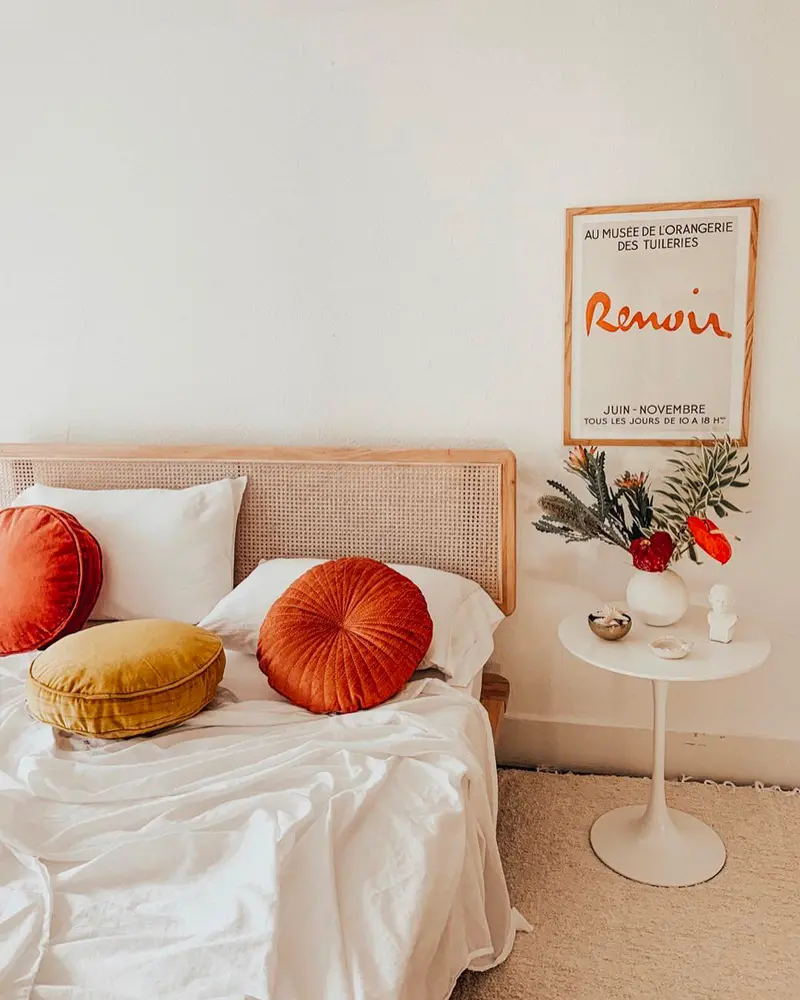 tete de lit cannage deco chambre