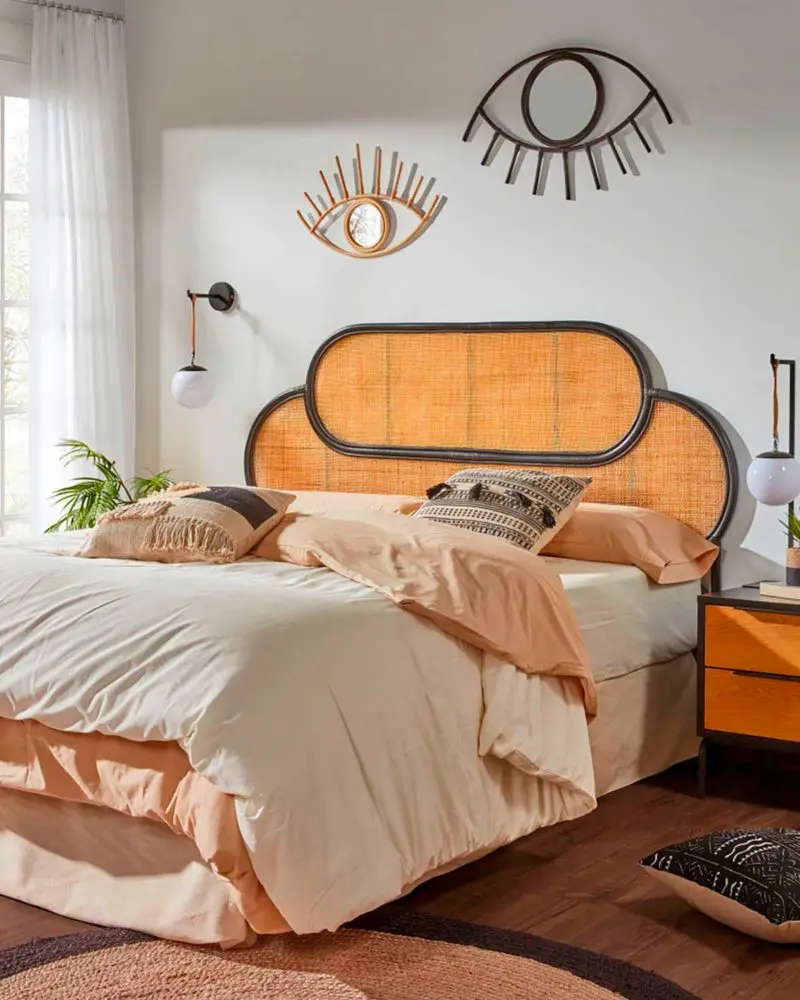 deco chambre tete de lit cannage