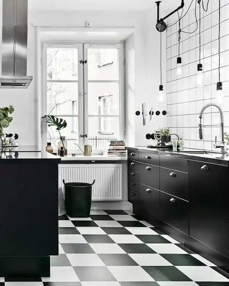 deco cuisine chic noir blanc