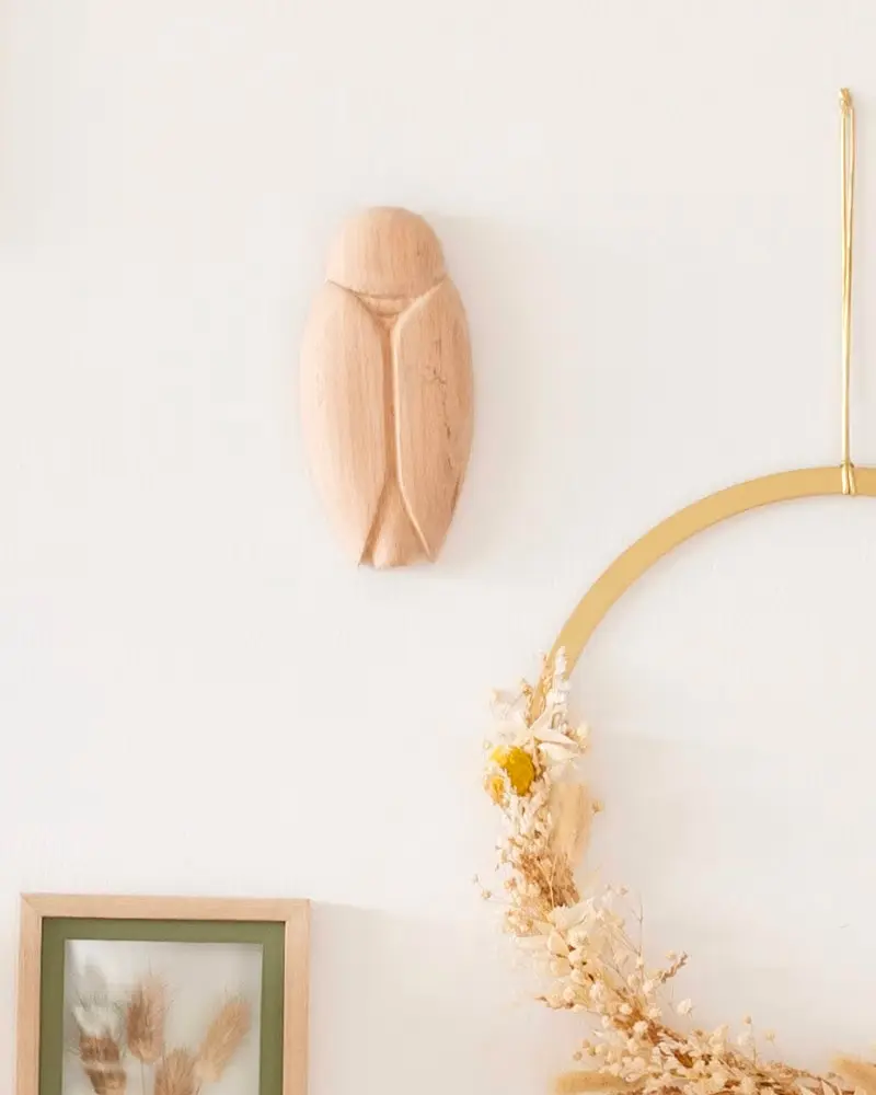deco murale cigale bois