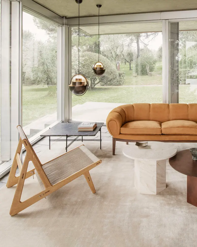 fauteuil lounge corde bois