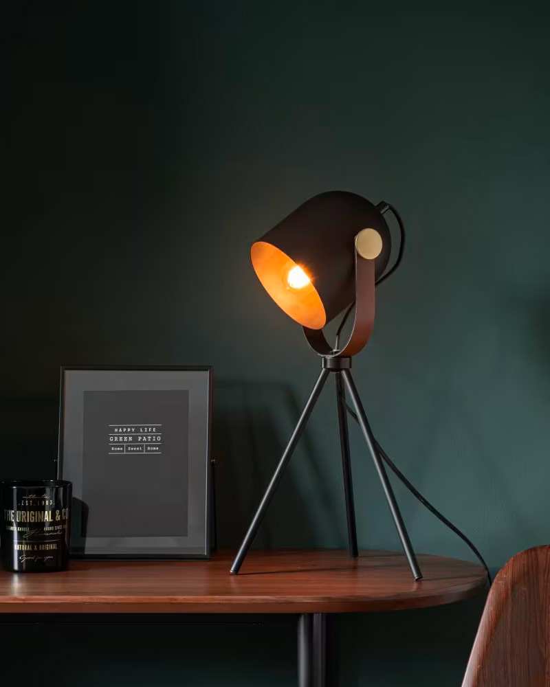 lampe industrielle metal noir