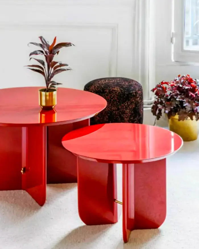 table basse rouge