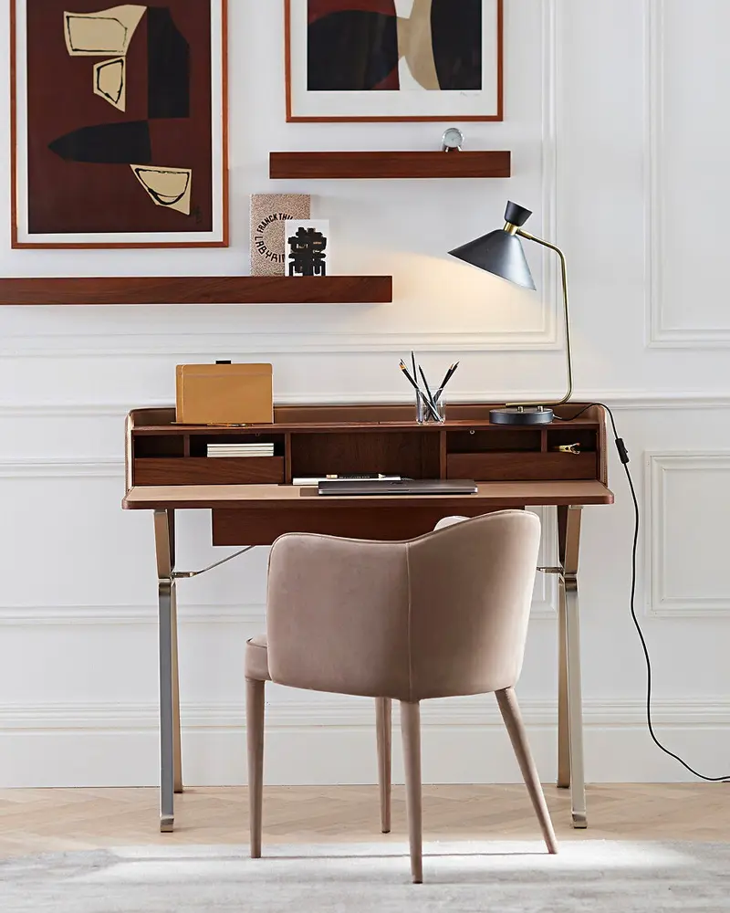 bureau noyer nickel