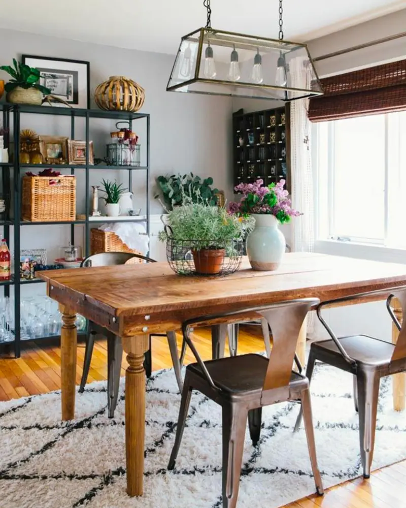 deco salle a manger industrielle chic