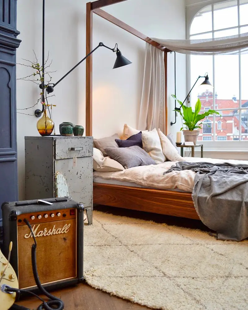 deco chambre industrielle meubles vintage