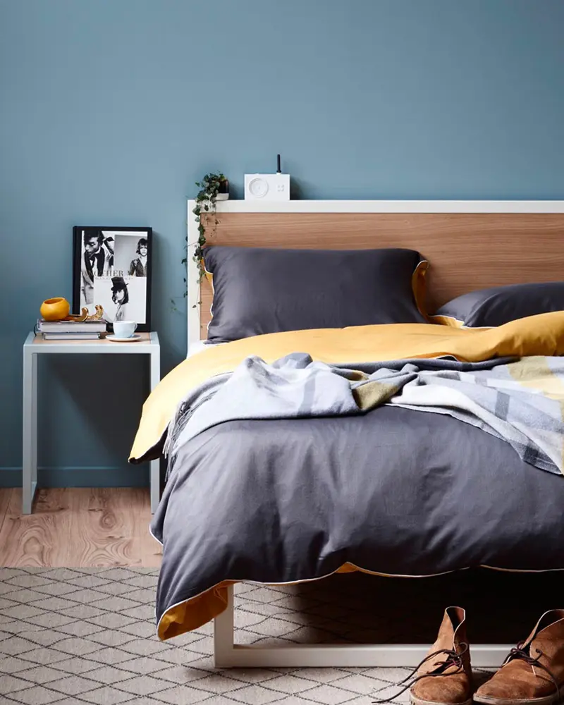 deco chambre moderne bleu canard