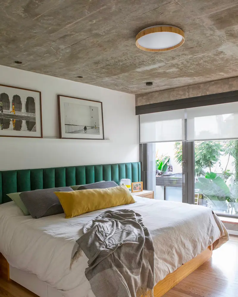 deco chambre plafond beton