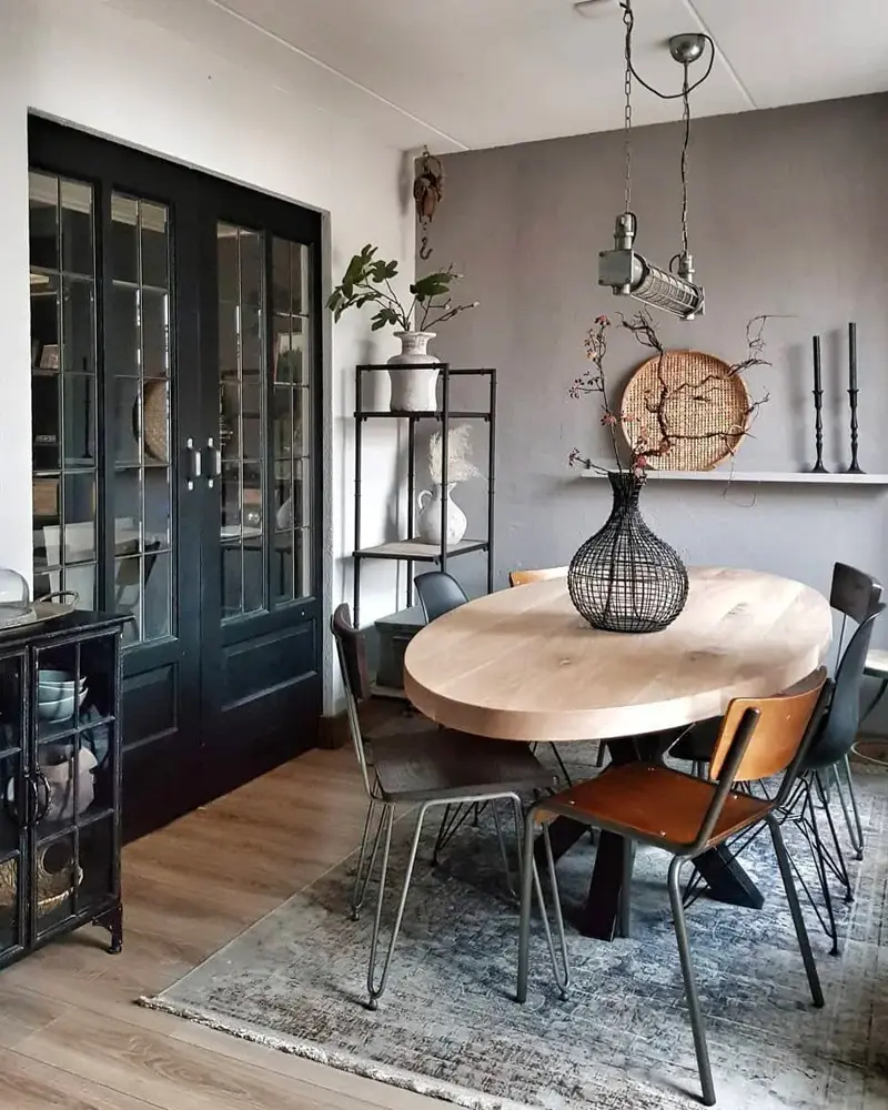 deco salle a manger industrielle vintage