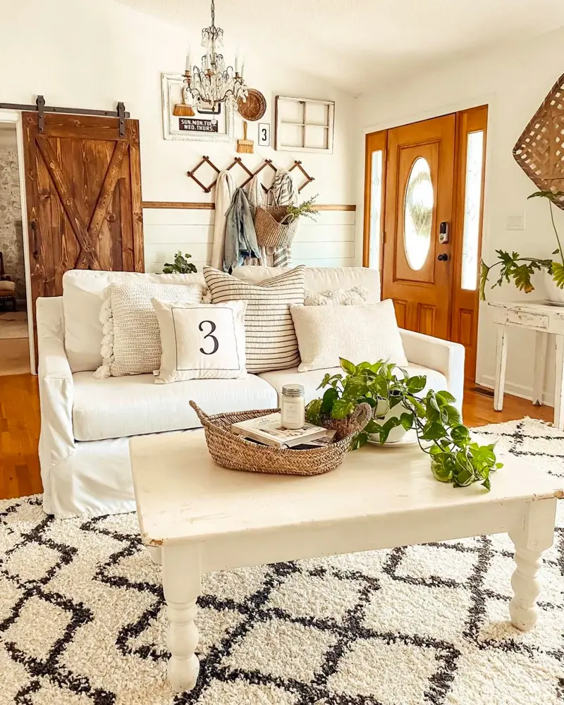 deco salon campagne chic