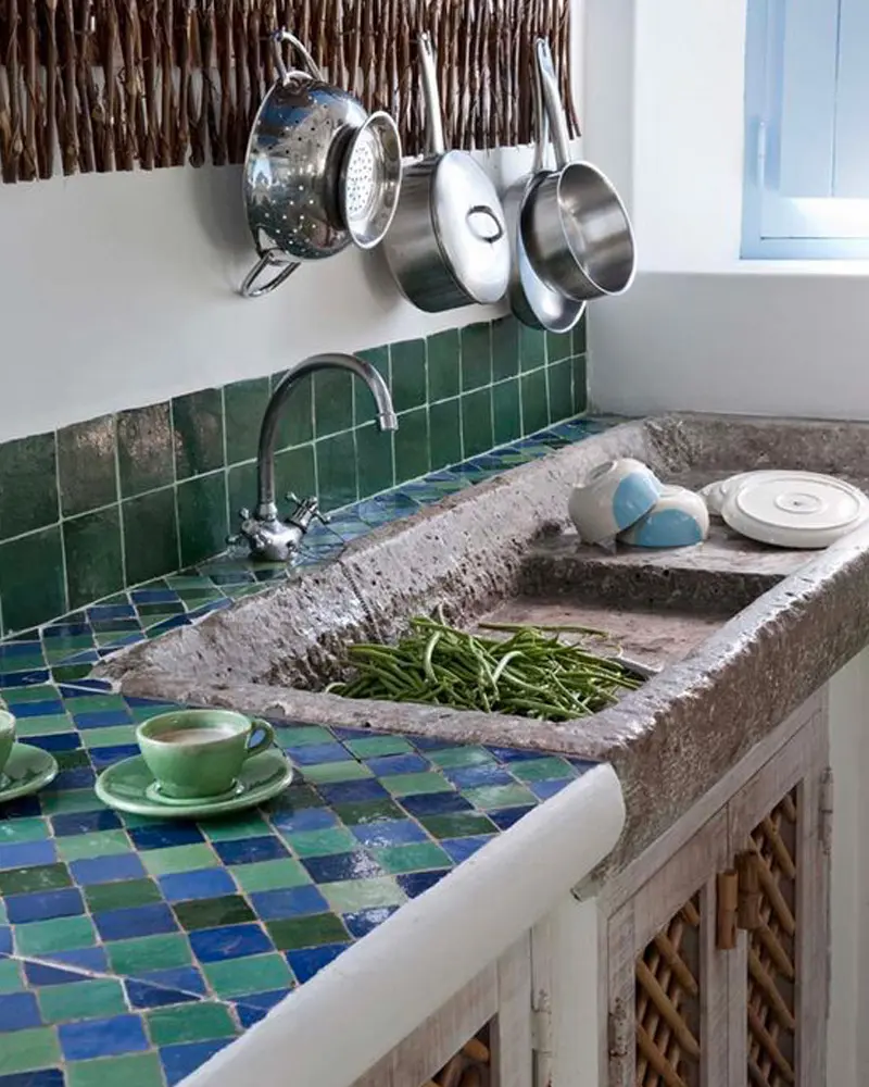 deco cuisine vintage carrelage zellige