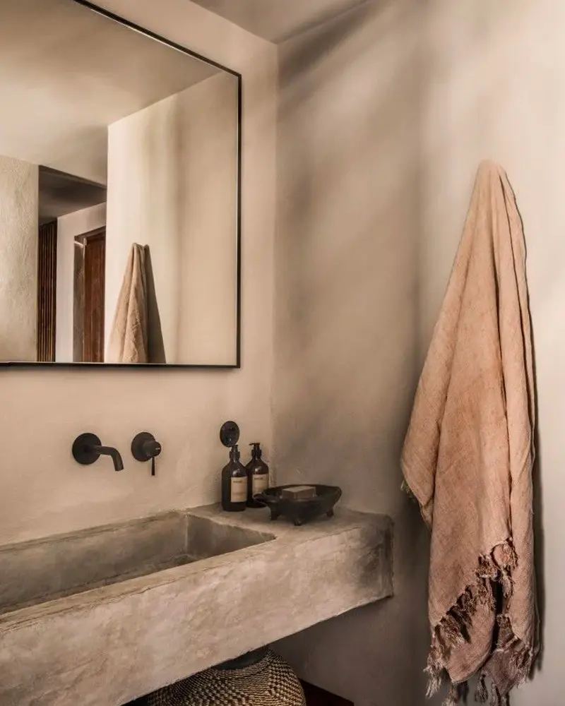 deco salle de bain zen beton