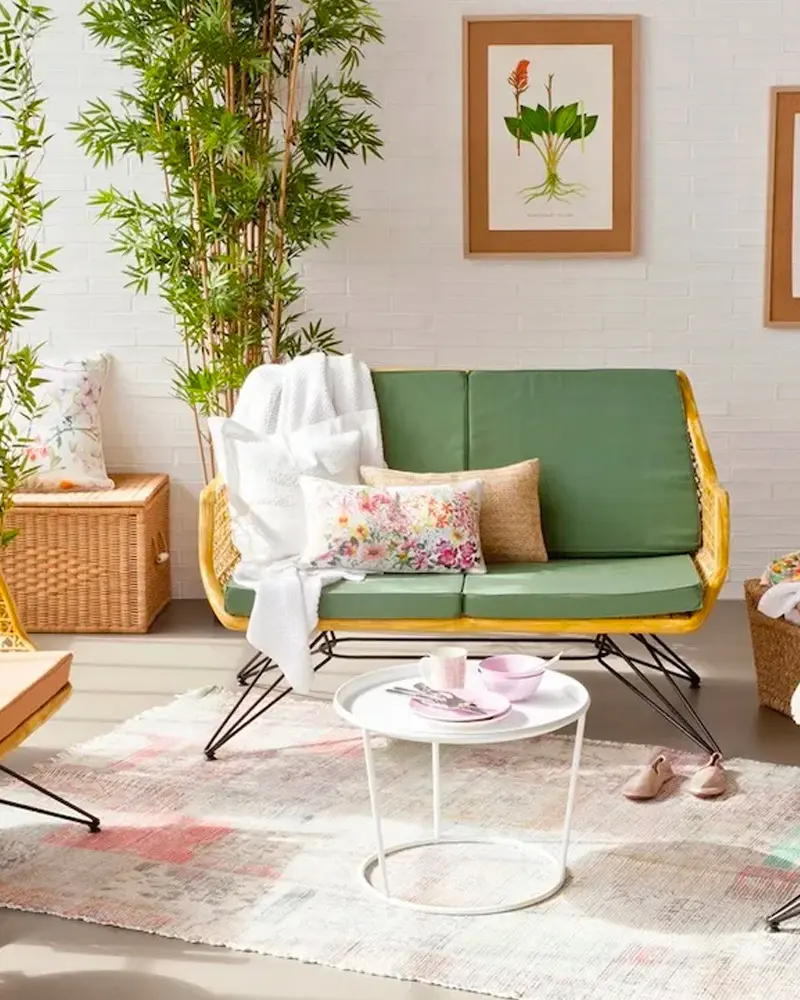 deco salon tropical plantes