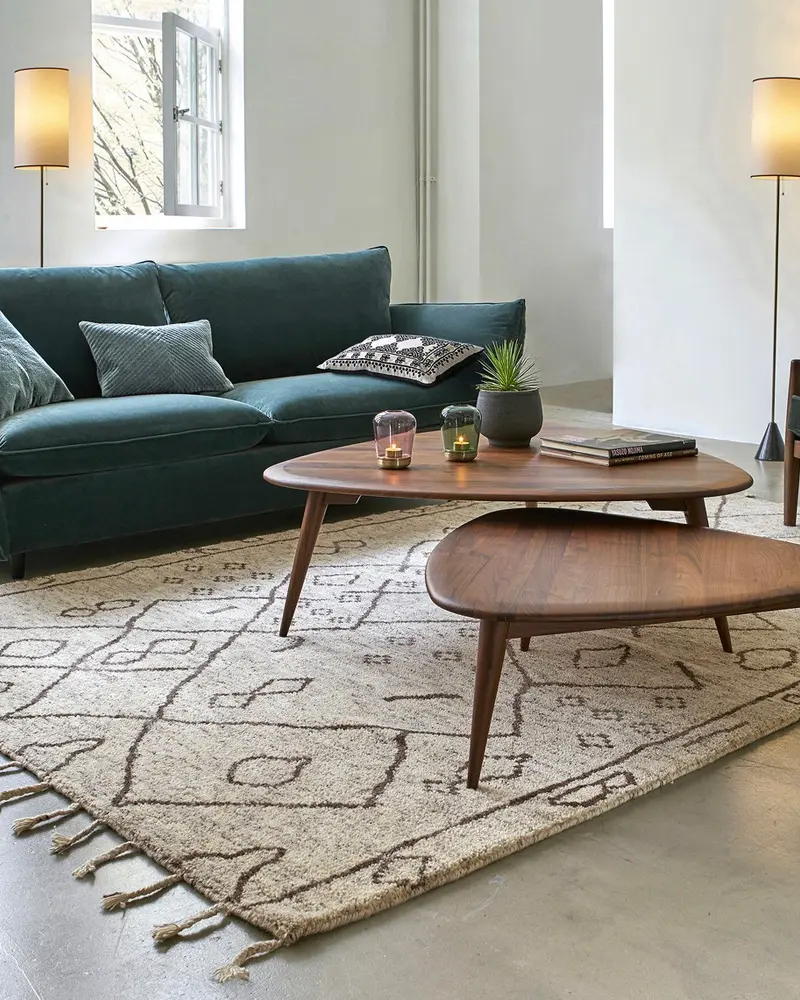 table basse vintage noyer