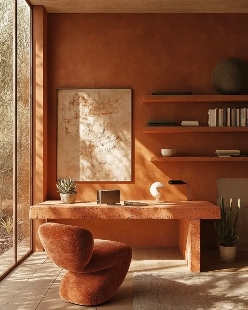total look terracotta deco bureau