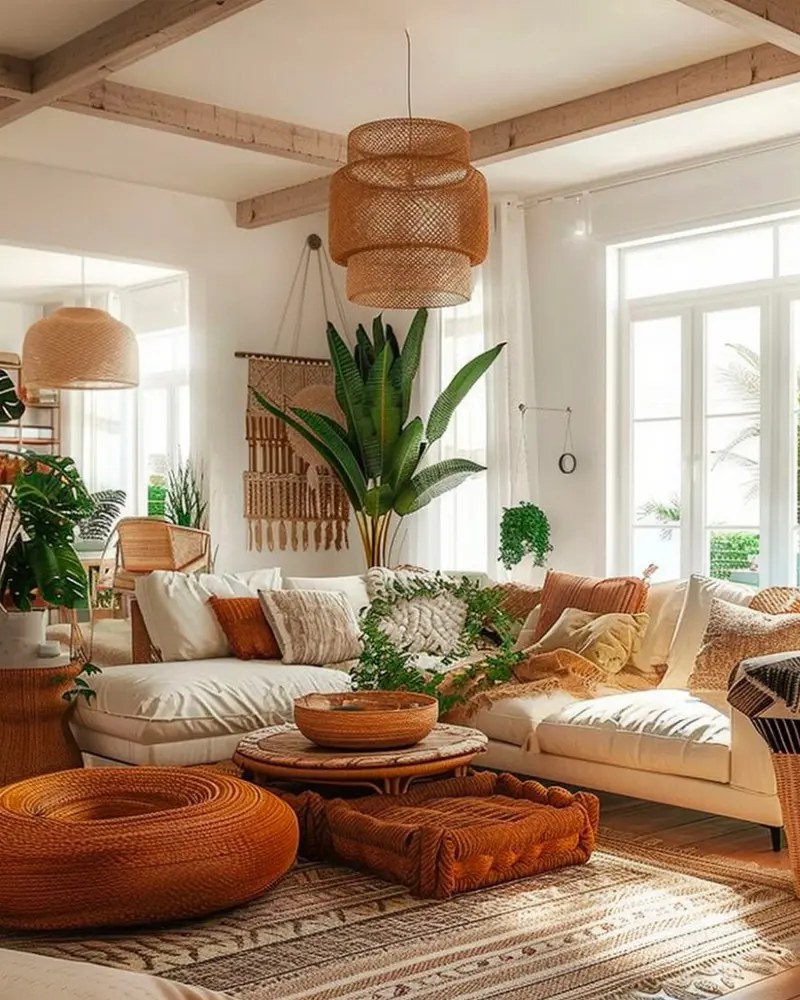 deco salon tropical boheme
