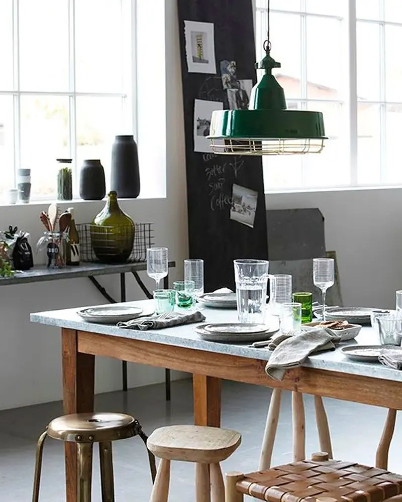deco salle a manger industrielle moderne bois