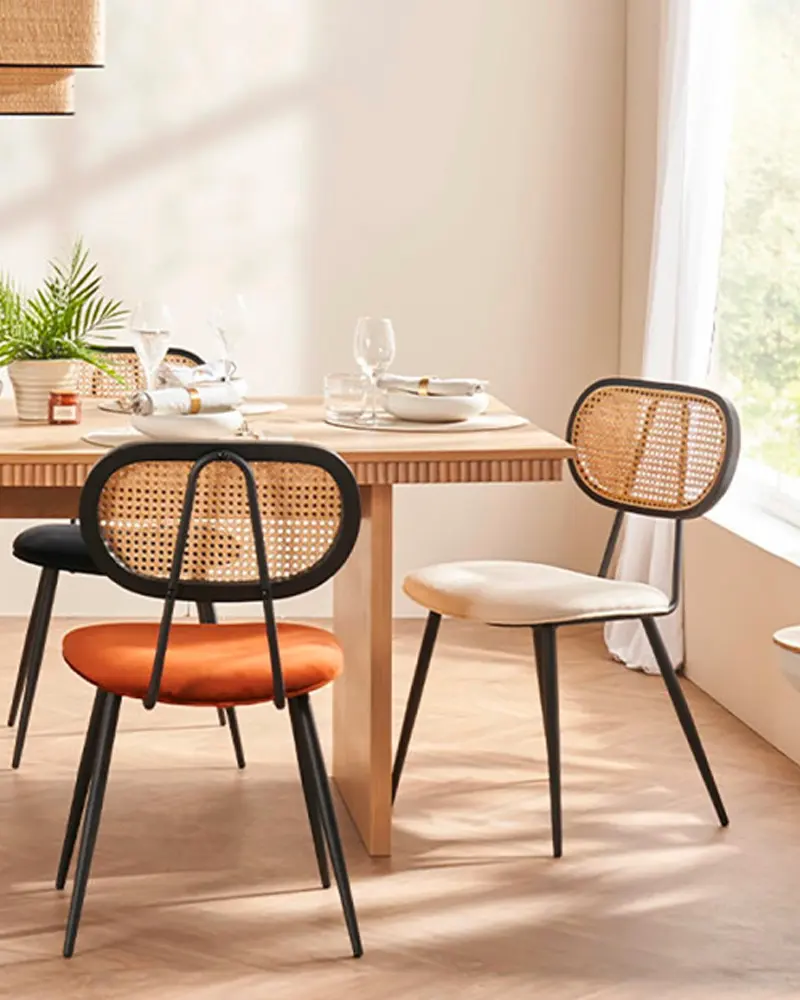 deco salle a manger moderne cannage